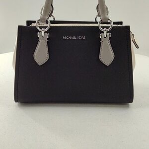 Michael Kors Black and Tan Satchel